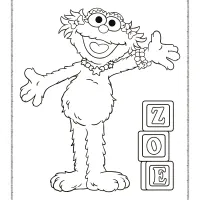 sesame street zoe pdf coloring pages