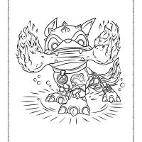 Skylanders Fire Bone Hot Dog coloring Pages 10 skylanders fire bone hot dog coloring pages