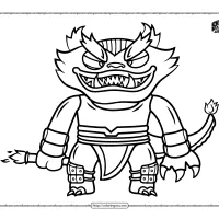 Skylanders Jade Fire Kraken Coloring Pages 14 skylanders fire kraken coloring pages