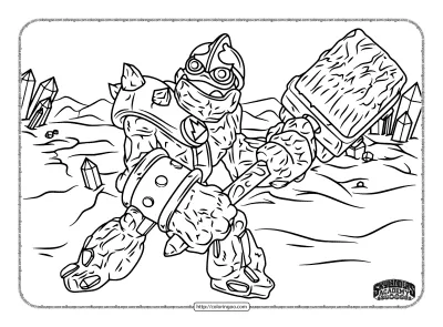 Skylanders Giants Crusher Coloring Pages