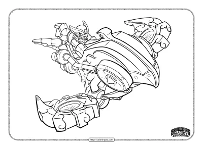 Skylanders Jet Vac in Jet Stream Coloring Pages