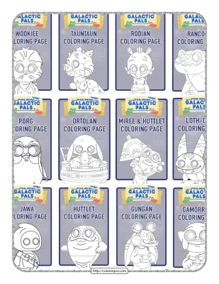 Star Wars Galactic Pals Coloring Pages