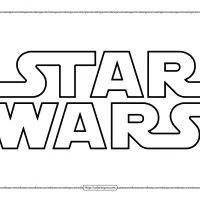 star wars logo pdf outline coloring sheet