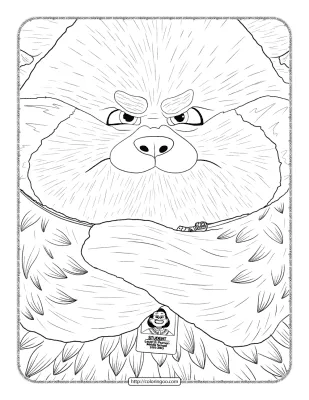 Turning Red Angry Face Coloring Page