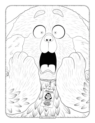 Turning Red Panda Coloring Sheet