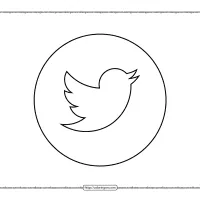 twitter icon circle pdf logo outline