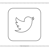 twitter icon square pdf logo outline