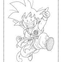 childhood goku coloring pages