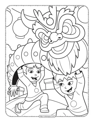 Chinese New Year Coloring Sheet