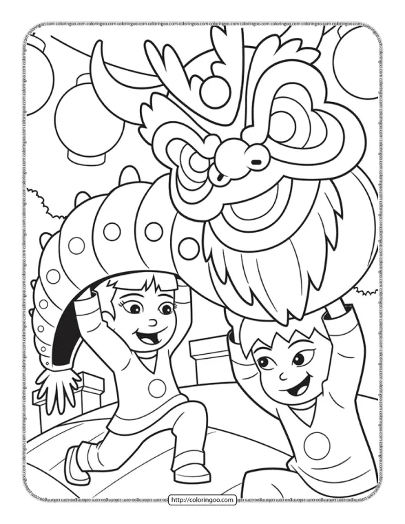 Chinese New Year Coloring Sheet 1 chinese new year coloring sheet
