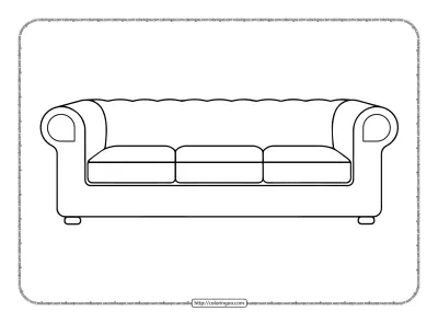 Couch Coloring Pages
