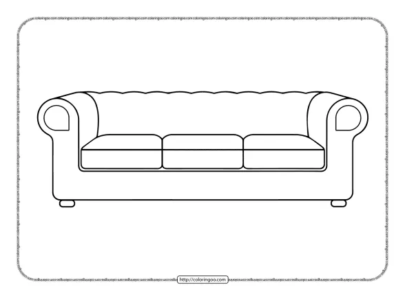 couch coloring pages