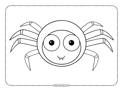Cute Cartoon Spider Coloring Pages