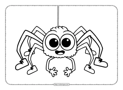 Cute Spider Coloring Pages