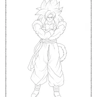 dragonball gogeta super saiyan coloring pages
