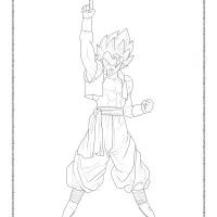 dragonball gogeta super saiyan coloring sheet