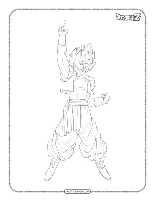 Dragonball Gogeta Super Saiyan Coloring Sheet