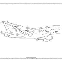 free printable airbus a380 coloring pages
