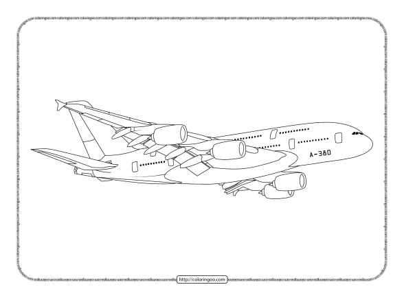 Free Printable Airbus A380 Coloring Pages 1 free printable airbus a380 coloring pages