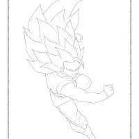free printable goku coloring sheet