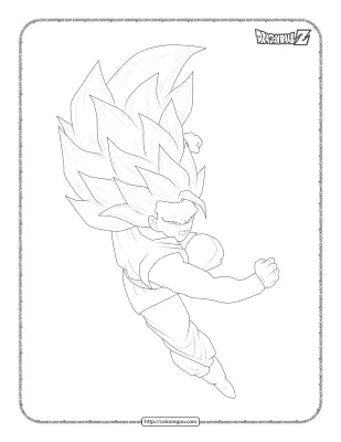 Free Printable Goku Coloring Sheet
