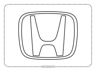 Free Printable Honda Logo Vector Outline