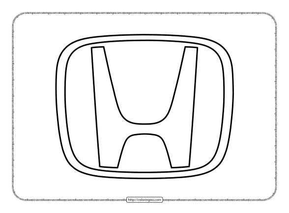 free printable honda logo vector outline