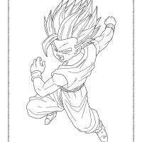 gohan super saiyan coloring pages
