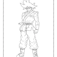 goku coloring sheet for kids