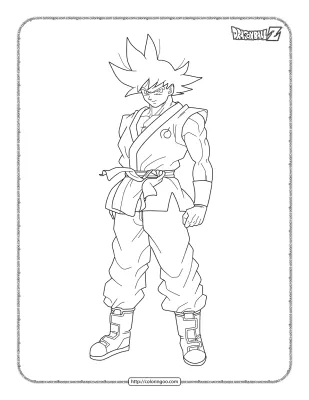Goku Coloring Sheet for Kids