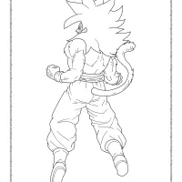 goku from back coloring sheet