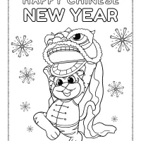 happy chinese new year coloring pages