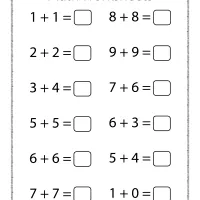 math addition worksheet for kindergarten