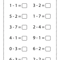math subtraction worksheet for kindergarten
