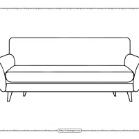 Printable Couch Outline Coloring Pages 48 printable couch outline coloring pages