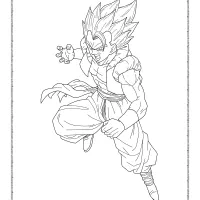 printable dragonball gogeta coloring pages