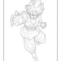 printable goku coloring sheet