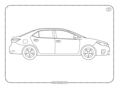 Printable Toyota Corolla Pdf Coloring Pages
