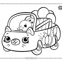 Shopkins Cutie Car Bumper Balloons Coloring Pages 67 shopkins cutie car bumper balloons coloring pages