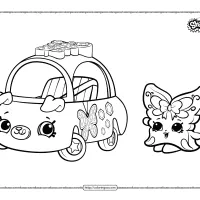 Shopkins Cutie Car Speedy Sparkles Coloring Pages 64 shopkins cutie car speedy sparkles coloring pages