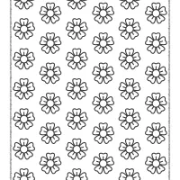 simple flower icon patterns coloring page 14