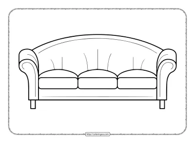 Sofa Coloring Pages