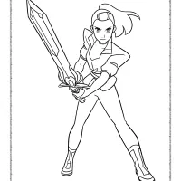adora she ra and the princesses of power coloring page
