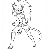 catra from she ra coloring pages