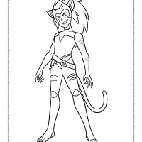 catra she ra and the princesses of power coloring page
