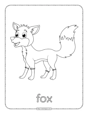 Cute Fox Coloring Sheet