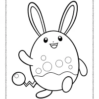 easter egg pokemon coloring page