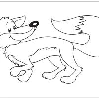Fox with Long Tail Coloring Page 10 fox with long tail coloring page