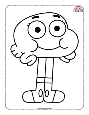 Gumball Darwin Pdf Coloring Pages