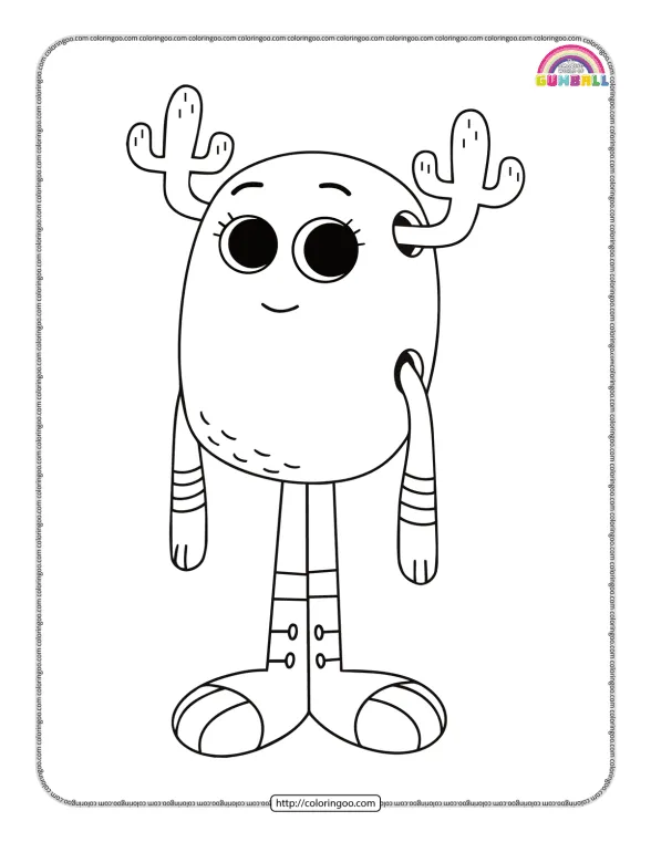 Gumball Penny Fitzgerald Pdf Coloring Pages 1 gumball penny fitzgerald pdf coloring pages